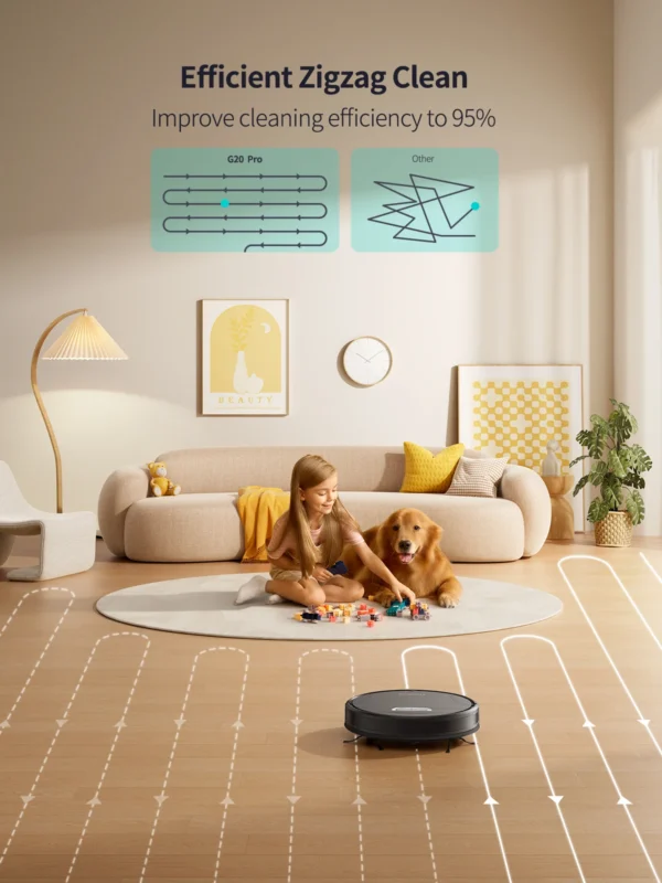 Black G20 Pro Honiture Robot Vacuum sold dirt free spots