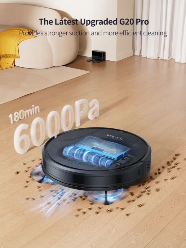 Black G20 Pro Honiture Robot Vacuum sold dirt free spots