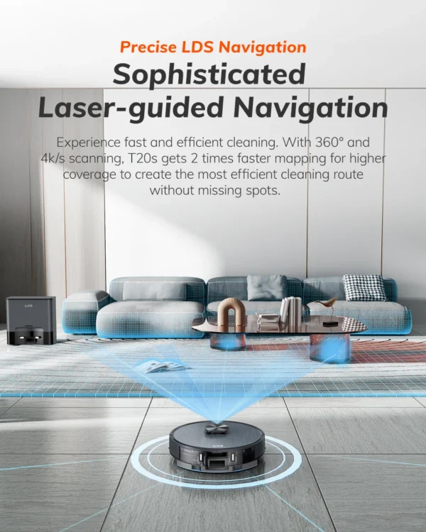 T20s LDS ILIFE Robotic Vacuum sold by Dirt Free Spots