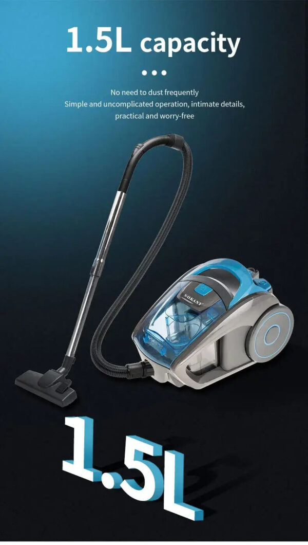 Canister vacuum cleaner sold by Dirt free spots
