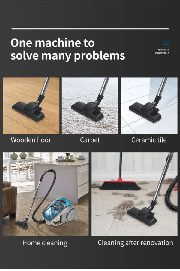 Canister vacuum cleaner sold by Dirt free spots