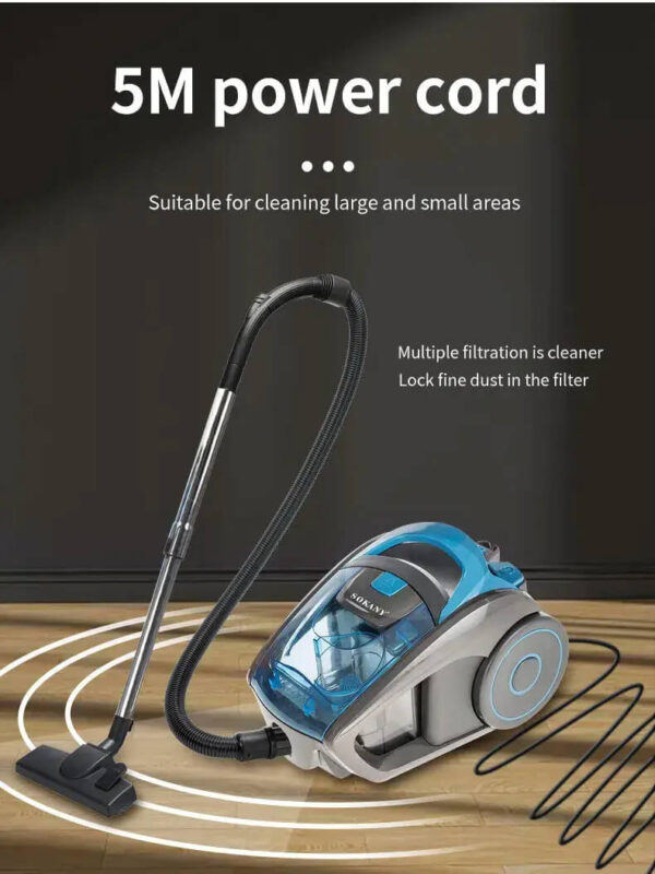 Canister vacuum cleaner sold by Dirt free spots